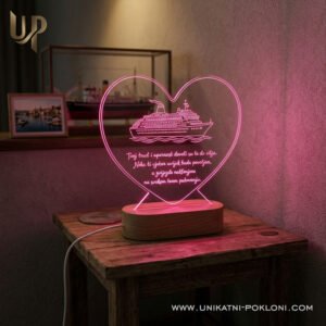 Poseban poklon za pomorce i ljubitelje putovanja - Personalizirana LED lampa Kruzer 11 Poklon za putnike kruzerom