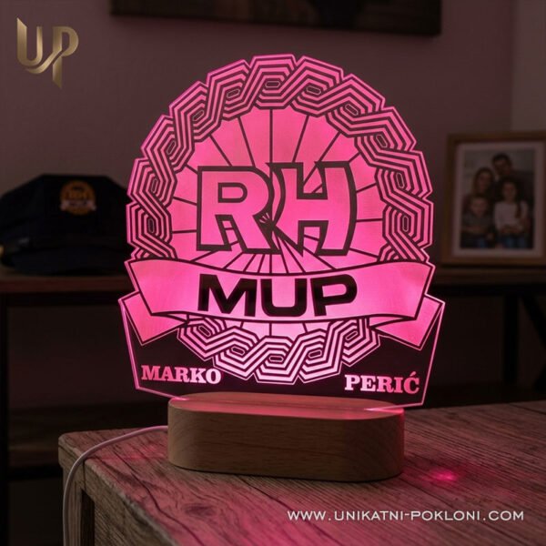 Poklon za policajca - Personalizirana LED lampa 4 Pokloni za policajca