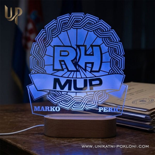 Poklon za policajca - Personalizirana LED lampa 1 Pokloni za policajce