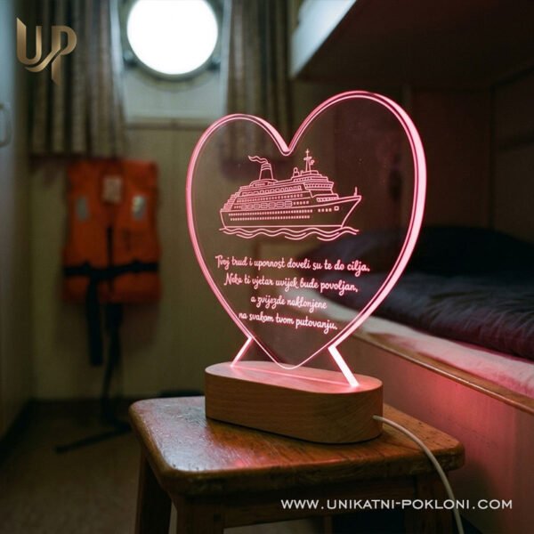 Poseban poklon za pomorce i ljubitelje putovanja - Personalizirana LED lampa Kruzer 5 Pokloni za pomorce