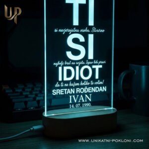 Poklon za rođendan - Personalizirana LED lampa 15 Šaljivi personalizirani pokloni za rođendan - Personalizirana LED lampa