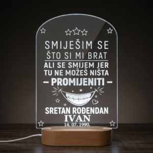 Pokloni bratu za rođendan - Personalizirana LED lampa 12 najbolji poklon za brata za rođendan