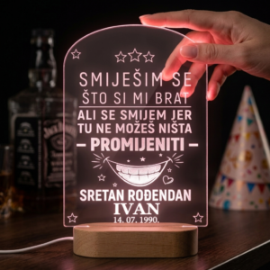 Pokloni bratu za rođendan - Personalizirana LED lampa 16 što kupiti bratu za rođendan