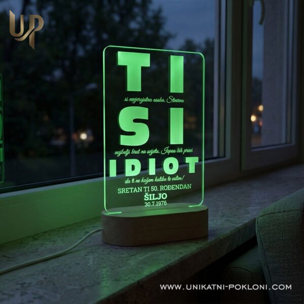 Poklon za rođendan - Personalizirana LED lampa - personalizirani poklon