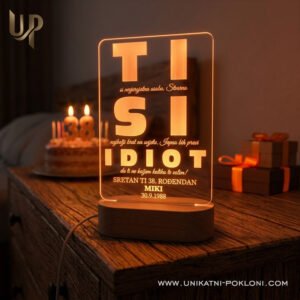 Poklon za rođendan - Personalizirana LED lampa - Slika 4