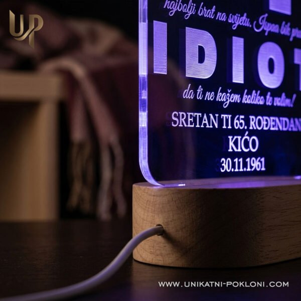 Poklon za rođendan - Personalizirana LED lampa - personalizirani poklon