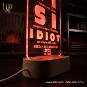 Poklon za rođendan - Personalizirana LED lampa - Slika 5