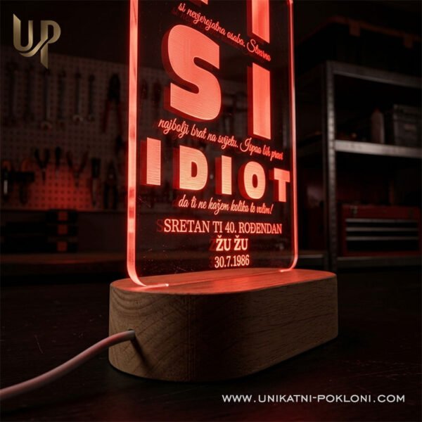 Poklon za rođendan - Personalizirana LED lampa - personalizirani poklon