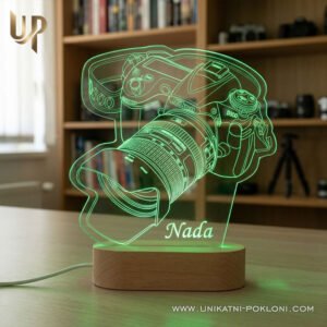 LED lampa fotoaparat s imenom