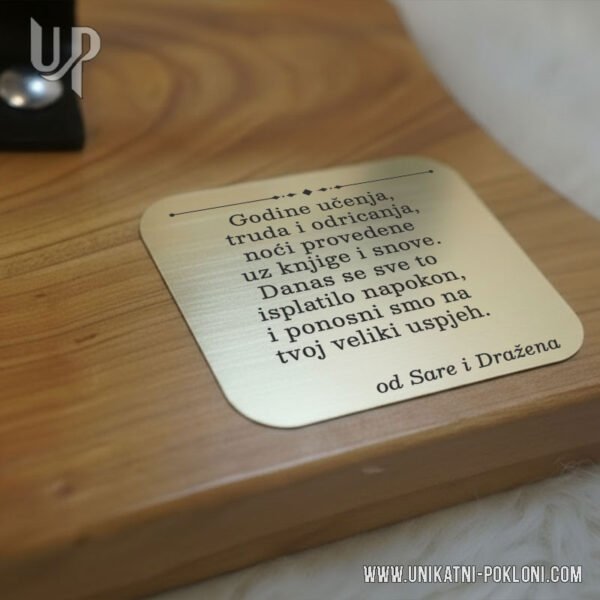 Poklon za diplomu - Stalak za pršut s posvetom po želji - Unikatni pokloni Personalizirani pokloni za diplomu