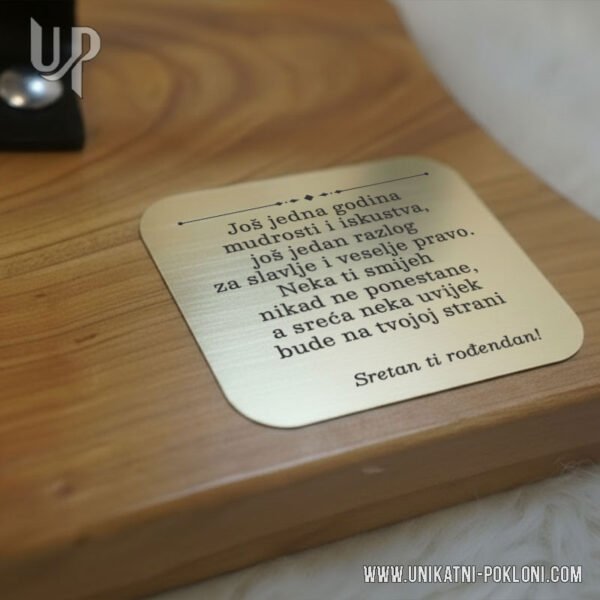Poklon za rođendan - Stalak za pršut s posvetom po želji - Unikatni pokloni Personalizirani pokloni za rođendan
