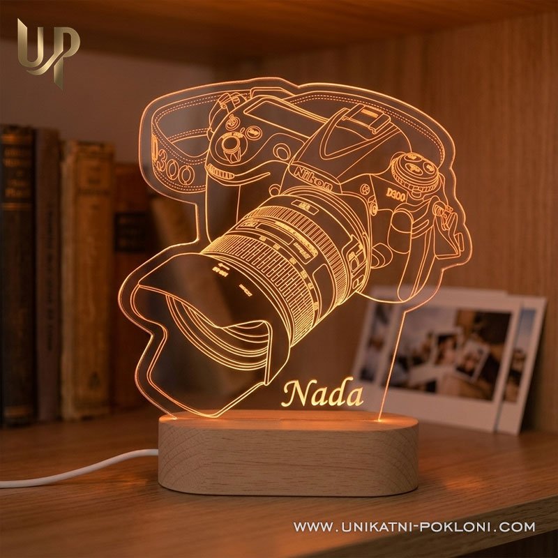 Poklon za fotografa – personalizirana LED ambijentalna lampa