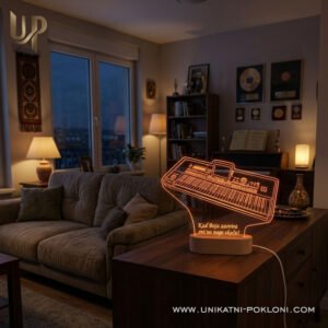 Poklon za klavijaturista - personalizirana LED ambijentalna lampa - Unikatni pokloni Poklon za klavijaturista - personalizirani pokloni za muzičara