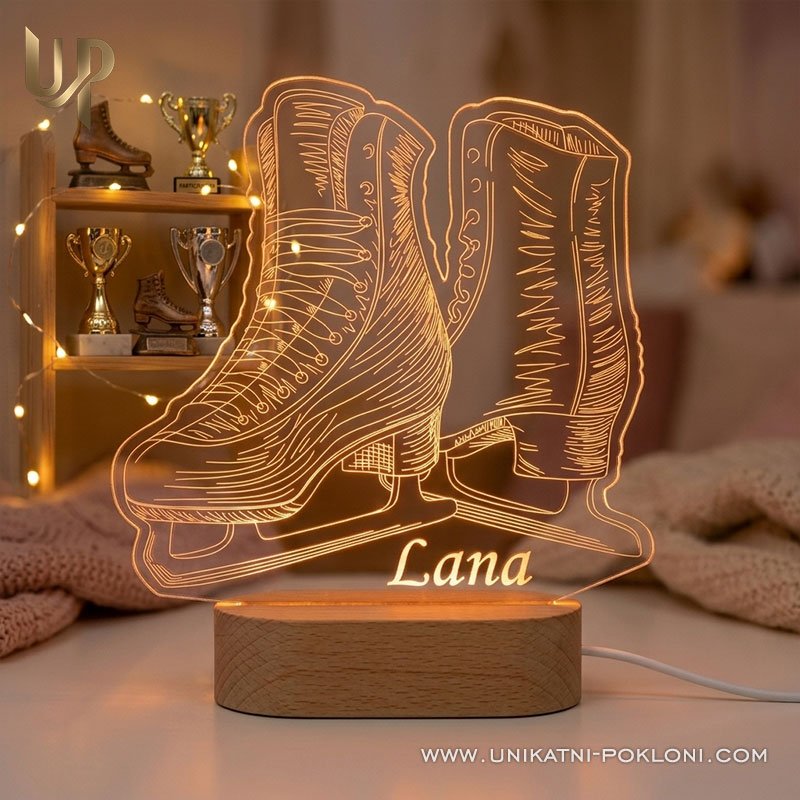 Poklon za klizačicu ili klizača – personalizirana LED ambijentalna lampa