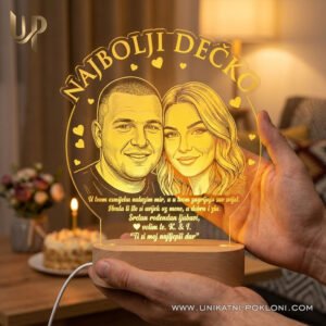 Poklon za najboljeg dečka - personalizirana LED ambijentalna lampa - Unikatni pokloni Poklon za najboljeg dečka - personalizirani poklon za najmilije