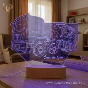Poklon za vozača beton miksera - personalizirana LED ambijentalna lampa - Unikatni pokloni Poklon za vozača beton miksera - unikatni pokloni za zanimanja