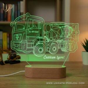 Poklon za vozača beton miksera - personalizirana LED ambijentalna lampa - Unikatni pokloni Poklon za vozače beton miksera - unikatni pokloni za zanimanja