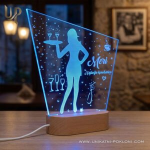 Poklon za konobara i konobaricu - personalizirana LED ambijentalna lampa - Unikatni pokloni Pokloni za konobarice - personalizirani pokloni za najmilije