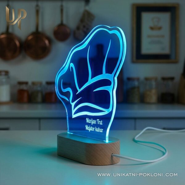 Poklon za kuhara - personalizirana LED ambijentalna lampa - Unikatni pokloni Pokloni za kuhare - personalizirani pokloni za razna zanimanja