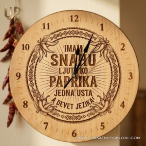 Poklon za snahu - Drveni sat s duhovitom posvetom - Unikatni pokloni Pokloni za snahu - personalizirani pokloni za snahu