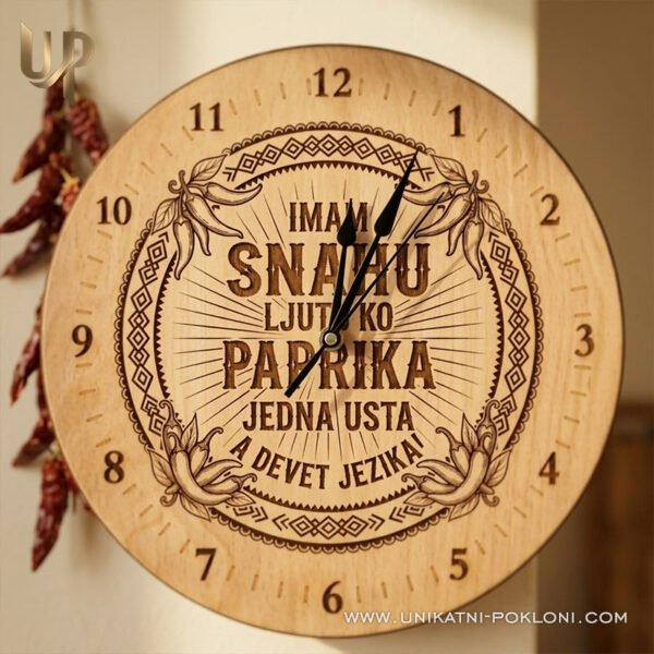 Poklon za snahu - Drveni sat s duhovitom posvetom - Unikatni pokloni Pokloni za snahu - personalizirani pokloni za snahu