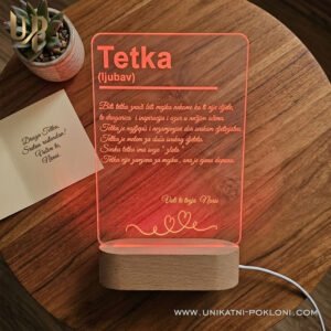 Poklon za tetku - personalizirana LED ambijentalna lampa - Unikatni pokloni Pokloni za tetku i tetu - personalizirani pokloni za najmilije