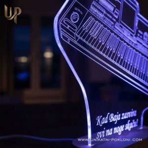 Poklon za klavijaturista - personalizirana LED ambijentalna lampa - Unikatni pokloni ŠTO KUPITI KLAVIJATURISTI