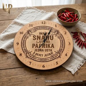 Poklon za snahu - Drveni sat s duhovitom posvetom - Unikatni pokloni Što kupiti snahi - personalizirani pokloni za snahu
