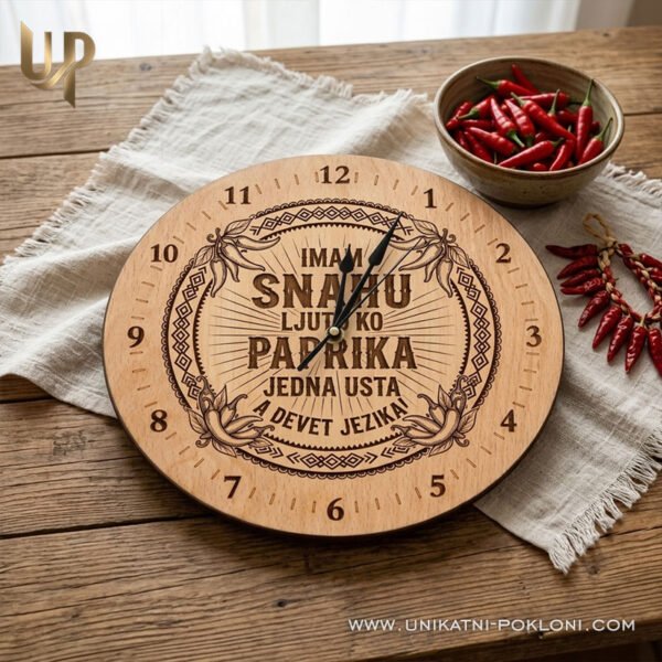Poklon za snahu - Drveni sat s duhovitom posvetom - Unikatni pokloni Što kupiti snahi - personalizirani pokloni za snahu