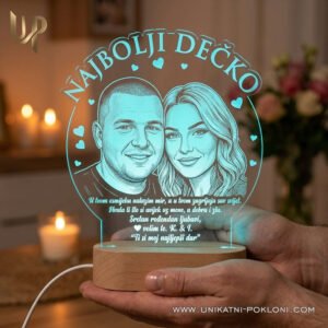 Poklon za najboljeg dečka - personalizirana LED ambijentalna lampa - Unikatni pokloni Što pokloniti dečku