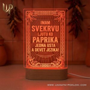Poklon za svekrvu - Personalizirana LED lampa - Unikatni pokloni Što pokloniti svekrvi - personalizirani pokloni za svekrvu