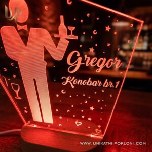Poklon za konobara i konobaricu - personalizirana LED ambijentalna lampa - Unikatni pokloni Super poklon za konobara