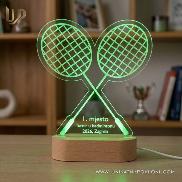 Unikatni poklon za badminton - personalizirani sportski pokloni