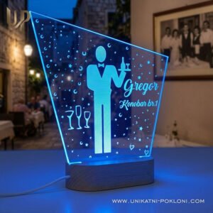 Poklon za konobara i konobaricu - personalizirana LED ambijentalna lampa - Unikatni pokloni Unikatni pokloni za konobare - personalizirani pokloni za najmilije