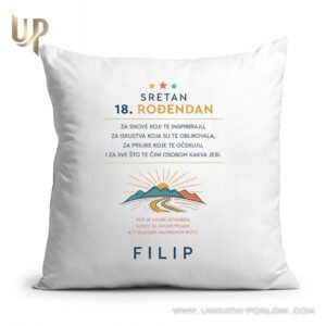 emotivni poklon za rođendan s posvetom personalizirani jastuk