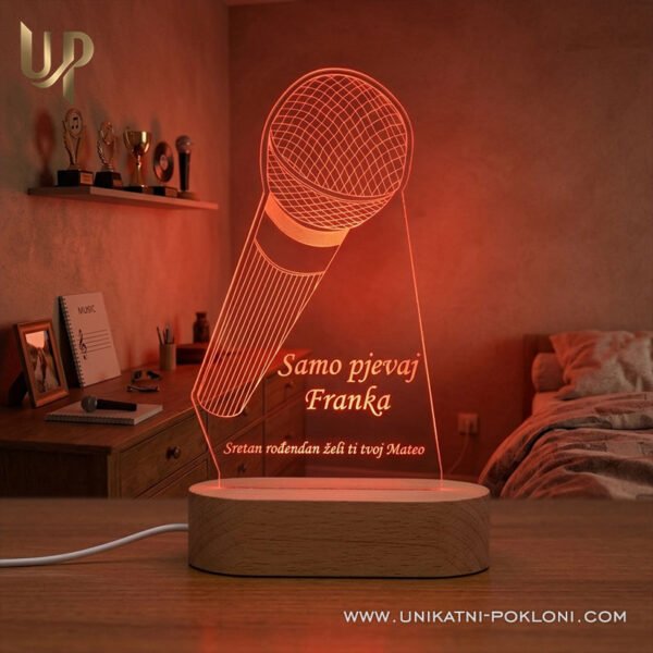 karaoke poklon personalizirana led lampa