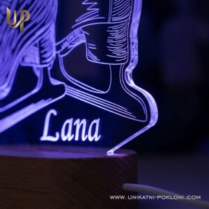 Poklon za klizačicu ili klizača - personalizirana LED ambijentalna lampa - Unikatni pokloni klizanje pokloni