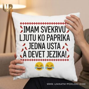 Pokloni za svekrvu - šaljivi dekorativni jastuk - Unikatni pokloni originalan poklon za svekrvu