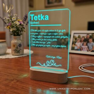Poklon za tetku - personalizirana LED ambijentalna lampa - Unikatni pokloni originalni poklon za najbolju tetu