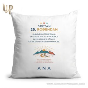 personalizirani jastuk za 25 rođendan s imenom