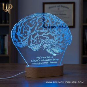 Poklon za neurokirurga - personalizirana LED lampa s mozgom - Unikatni pokloni personalizirani poklon za neurokirurga