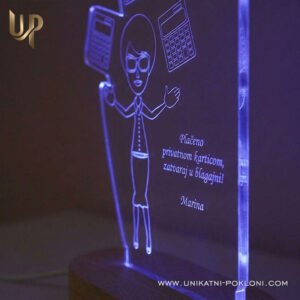 Poklon za računovodstvo - personalizirana LED ambijentalna lampa - Unikatni pokloni personalizirani poklon za računovođu - računovodstveni servis