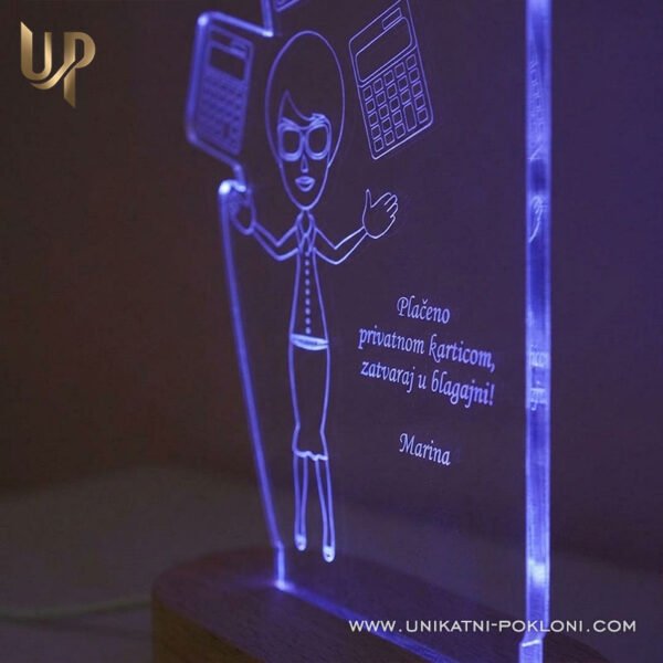Poklon za računovodstvo - personalizirana LED ambijentalna lampa - Unikatni pokloni personalizirani poklon za računovođu - računovodstveni servis