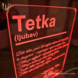 Poklon za tetku - personalizirana LED ambijentalna lampa - Unikatni pokloni personalizirani pokloni za tetku i tetu