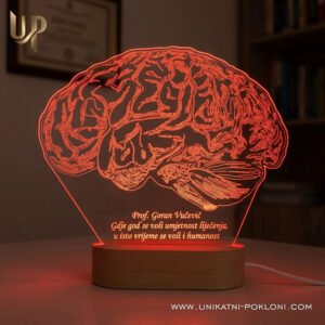 Poklon za neurokirurga - personalizirana LED lampa s mozgom - Unikatni pokloni poklon medicinskom osoblju neurokirurgije
