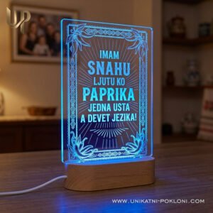 Poklon za snahu - Personalizirana LED lampa - Unikatni pokloni poklon snahi za rođendan