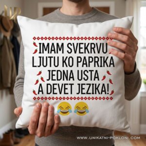Pokloni za svekrvu - šaljivi dekorativni jastuk - Unikatni pokloni poklon svekrvi za rođendan