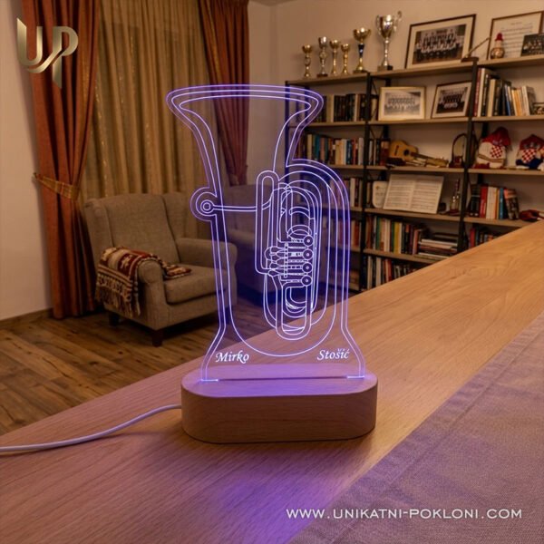 poklon za glazbenika led lampa tuba