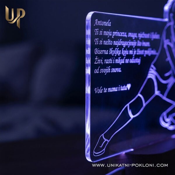 Poklon za odbojkašicu - personalizirana LED ambijentalna lampa - Unikatni pokloni poklon za ljubiteljicu odbojke