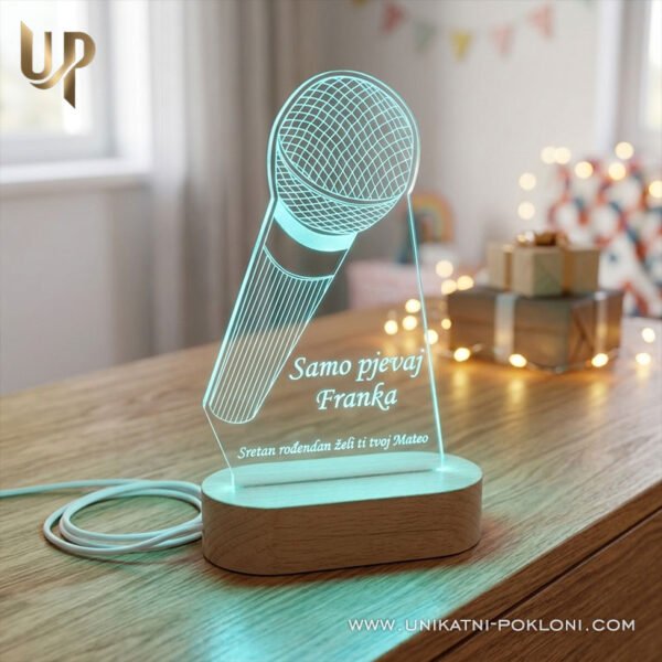 poklon za muzičara personalizirana lampa